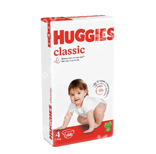 Huggies Classic №4 տակդիրներ 7-18 կգ x 68