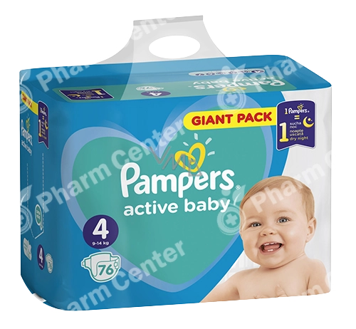 Pampers Active Baby №4 տակդիրներ 9-14 կգ х 76