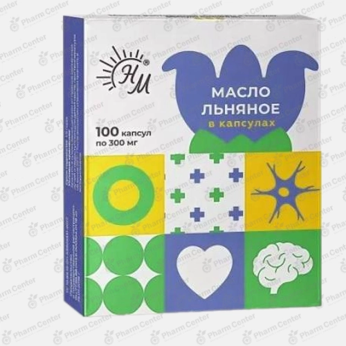 Льняное масло капс 0,3г х100 СолНат