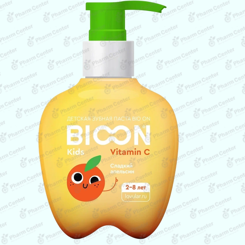 Ловулар 429840 зубная паста детская BIO ON с Вит С сладкий апельсин  2-8 лет