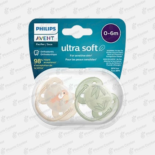 Philips AVENT 091/07 Пустышка силикон. ортодонт. 0-6мес. х2