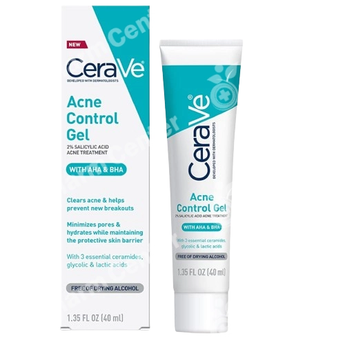 CeraVe Acne Control Gel 2% салициловая кислота для лечения прыщей с AHA BHA 40 мл