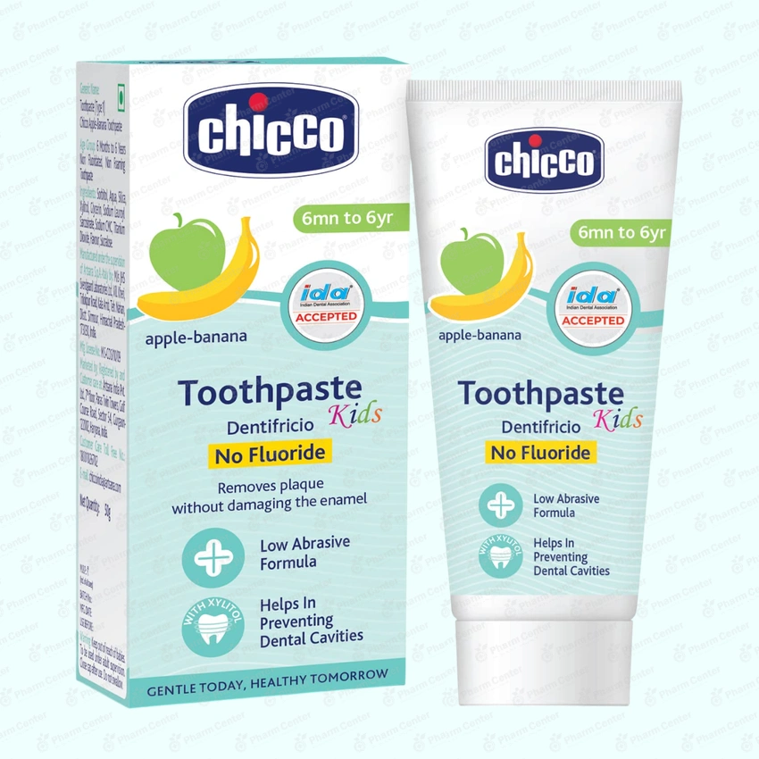 Чико зубная паста NEW TOOTHPASTE APPLEBANANA 6-24M NO FLUO 417556CH