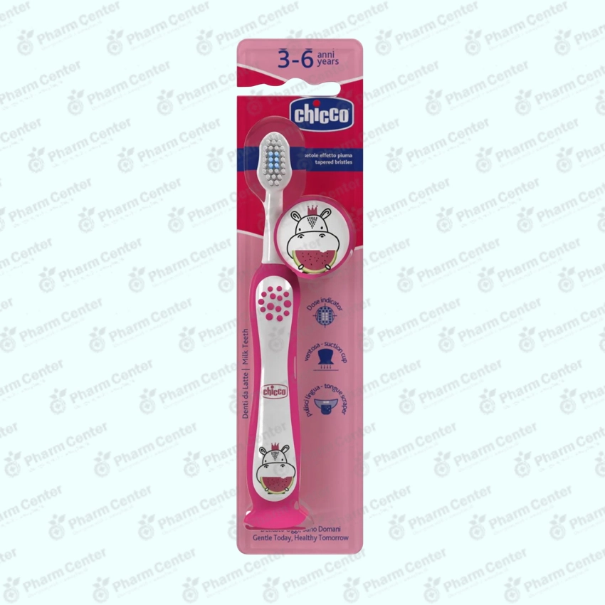 Чико зубная щетка TOOTHBRUSH HIPPO 417472 3-6л