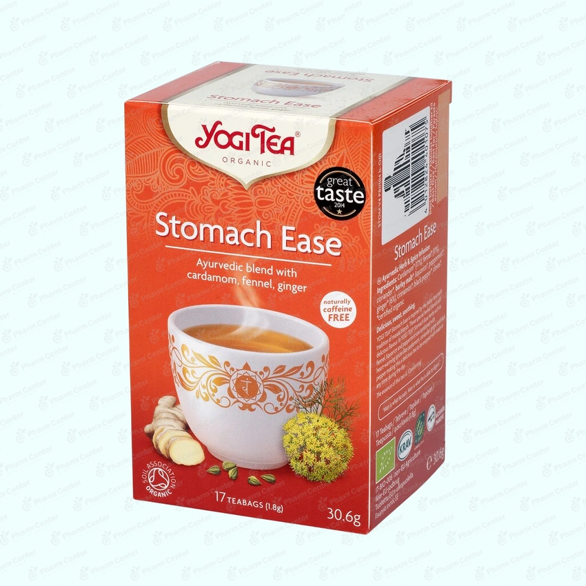 Чай в пакетиках YOGI TEA Stomach Ease Для улучшения пищеварения 1,8г х 17
