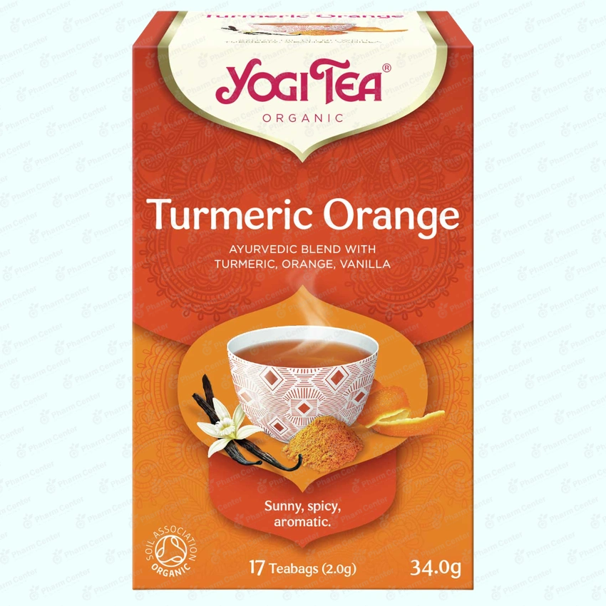 Чай в пакетиках YOGI TEA Turmeric Orange (Kurkuma Orange) С куркумой и апельсином 1,8г х 17
