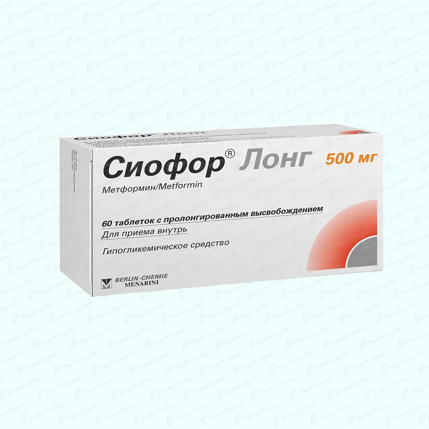 Сиофор лонг таб. п/о  500мг x 60