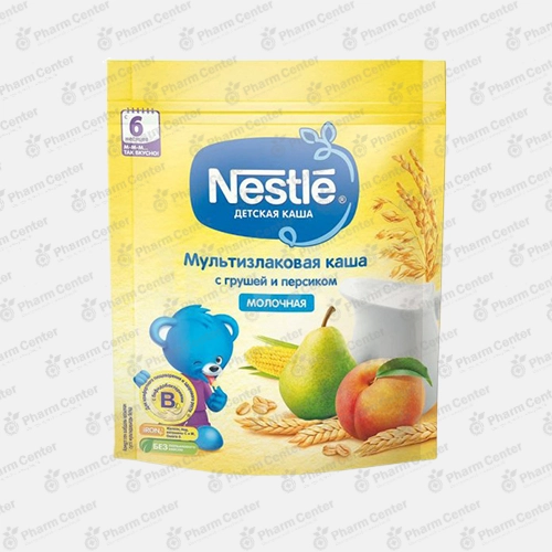 Nestle շիլա կաթնային՝ բազմահացահատիկային տանձով և դեղձով 6 ամսականից 250գ