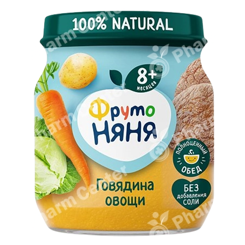 ФрутоНяня Խյուս տավարի միս բանջարեղենով 8 ամս+ 100գ