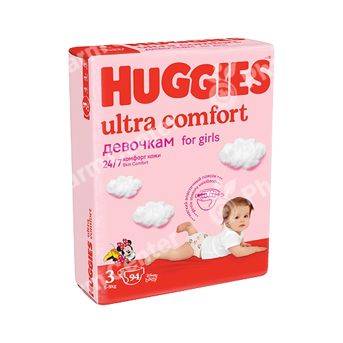 Huggies Ultra Comfort (3) տակդիրներ աղջիկների համար (5 - 9 կգ) №94