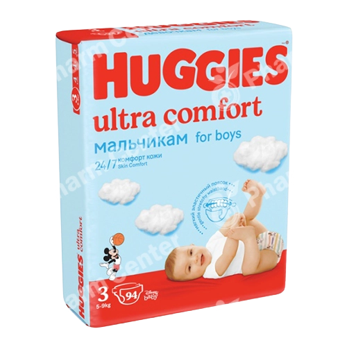 Huggies Ultra Comfort (3) տակդիրներ տղաների համար (5 - 9 կգ) №94
