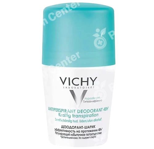 Vichy дезодорант шариковый регулирующий избыточное потоотделение 48ч для жен 50мл