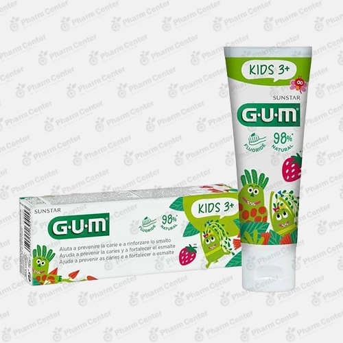 Зубная паста Гам детская 3+ со вкусом клубники  50мл  (3000)