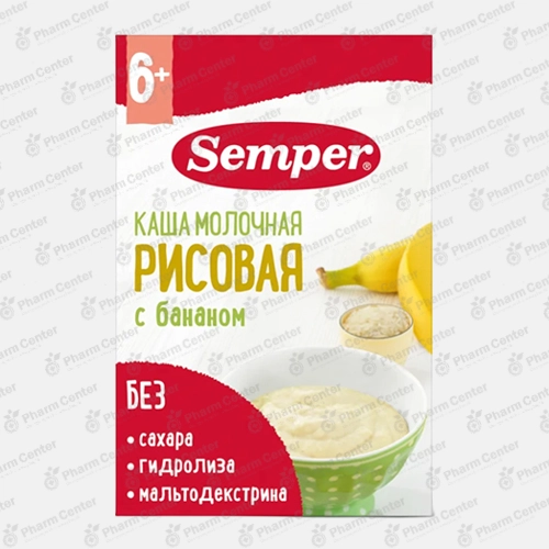 Семпер м/к рисовая с бананом с 6 мес. 180г